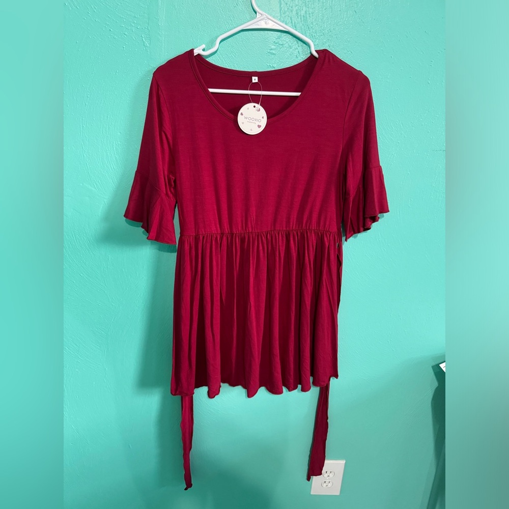 Red maternity top